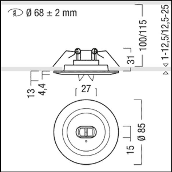 RESCLITE PRO MRCR SPOT HP ECP WH - Safety luminaire image 4