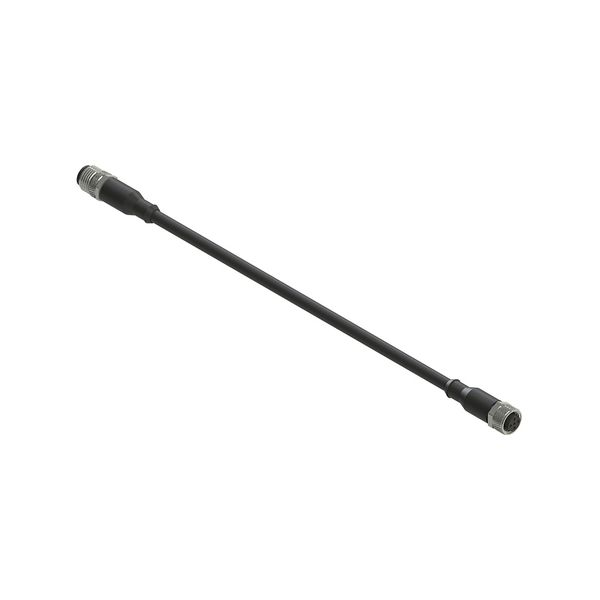 M12 male-female wired connector: straight, 5 poles, 10 m cable image 1