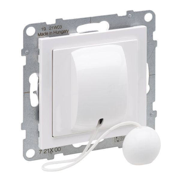 PULL-CORD CHANGEOVER PUSH-BUTTON WHITE image 1