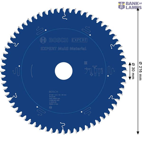 Expert for Multi Material circular saw blade 216 x 30 x 2,4 mm, 64 image 2