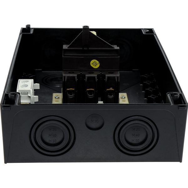 P3-100/I5/SVB-SW Main switch, P3, 100 A, surface mounting, 3 pole, STOP function, With black rotary handle and locking ring, Lockable in the 0 (Off) position image 18