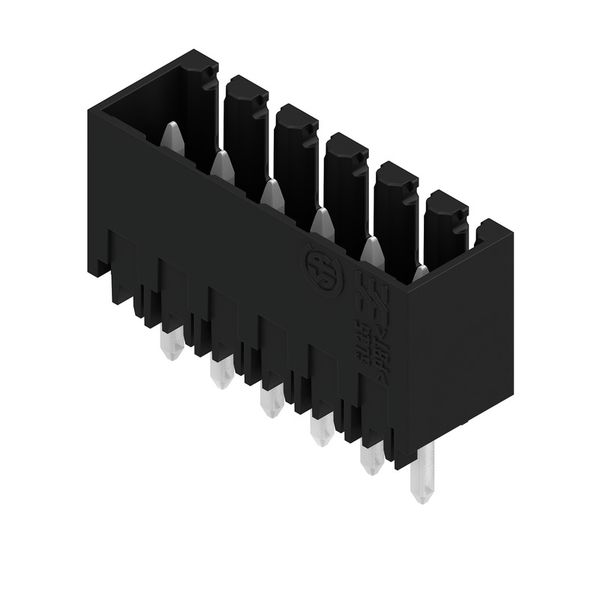 PCB plug-in connector, male header, closed side, THT solder connection, 3.50 mm, Number of poles: 6, 180°, Solder pin length (l): 4.5 mm, tinned, black, Box image 4