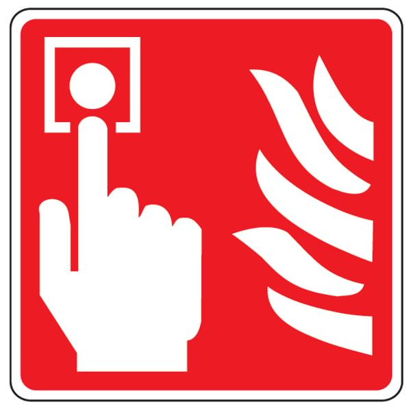 Fire sign - Al - Dimensions: 120x120 mm image 1