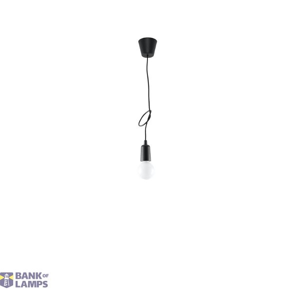 HANGING LAMP DIEGO 1 BLACK E27 1X60W IP20 image 2