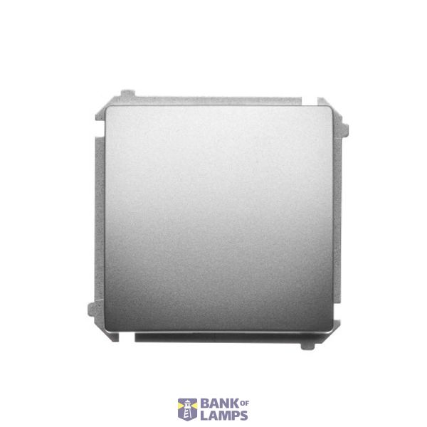 Single break push button with pictogras, (module), 10AX, quick connection, satin, metallized image 1