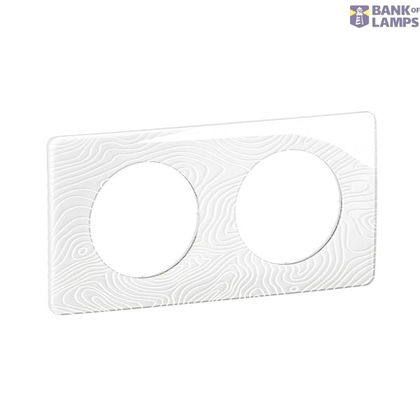 2-GANG WHITE RELIEF PLAQUE image 2