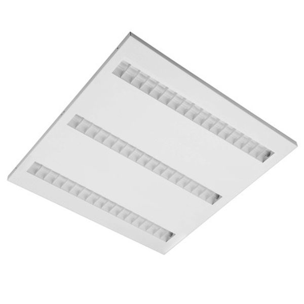 MODUS EB6000, recessed,  square A, modul 600, 3x white louvre, LED 840, DALI image 1