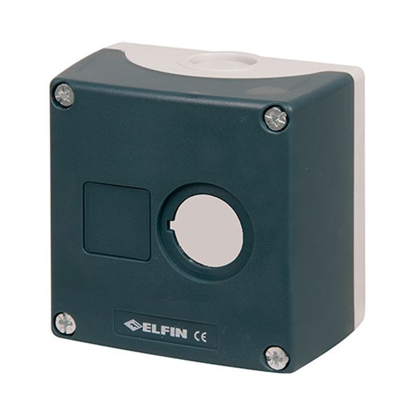 Push-button enclosure 85x85x60, 1 hole Ø 22 image 1