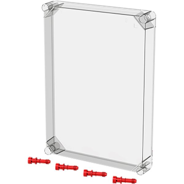 VMS 43 TRANSPARENT COVER + RED SCREWS image 1