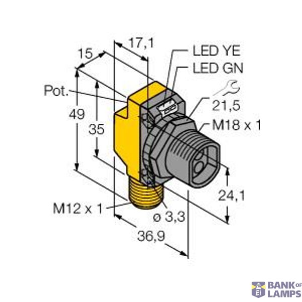 Photoelectric Sensor Photoelectric Sensor for Glass Fibers   QS18VN6FQ8 image 1