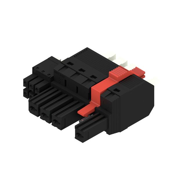PCB plug-in connector, female plug, 7.62 mm, Number of poles: 4, 180°, PUSH IN with actuator, Clamping range, max. : 6 mm², Box image 2