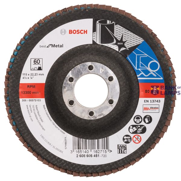 PRO Metal X571 Flap Disc Angled Version Fiber for Small Angle Grinders image 1
