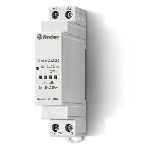 Modular SSR.17,5mm.1NO output 5A/230VAC/input 230VAC Zero-crossing (77.01.8.230.8050) image 1