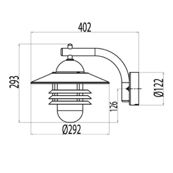 Outdoors wall luminaire AVG07M 60W E27 BK image 2