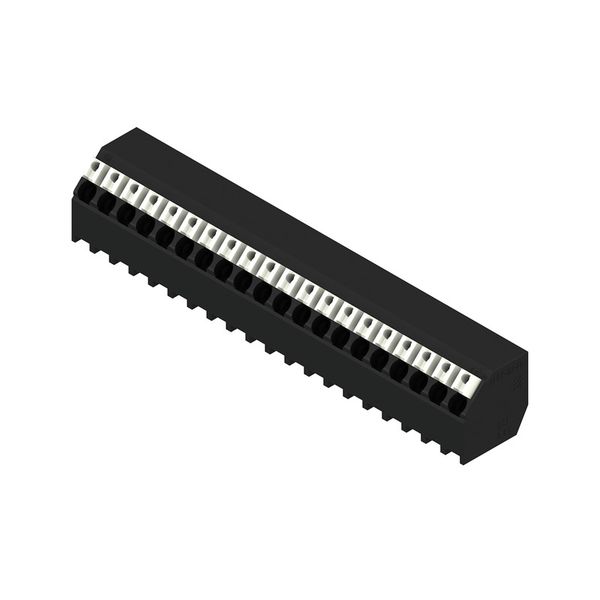 Printed circuit board terminals, 3.81 mm, Number of poles: 20, 135°, Solder pin length (l): 1.5 mm, black, PUSH IN with actuator, Clamping range, max. : 1.5 mm², Tube image 2