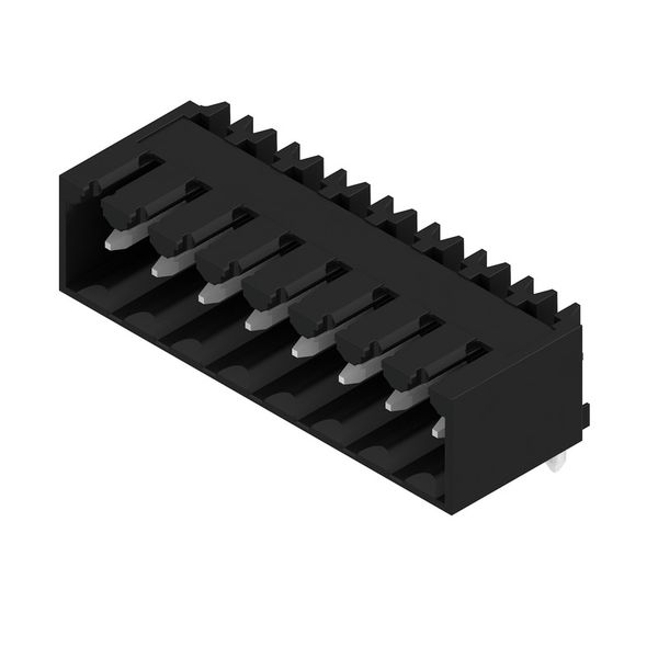 PCB plug-in connector, male header, closed side, THT solder connection, 3.50 mm, Number of poles: 8, 90°, Solder pin length (l): 3.2 mm, tinned, black, Box image 4