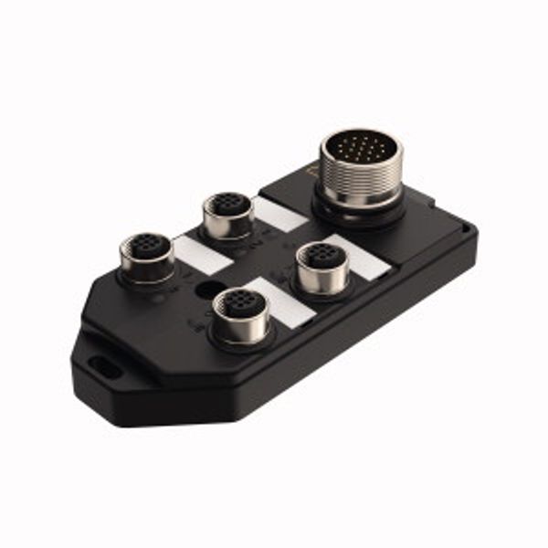 Passive Actuator/Sensor Box, M12 × 1 4-port, with M23 Connector for Supply Cable   TB-4M12-4-CS12T image 2