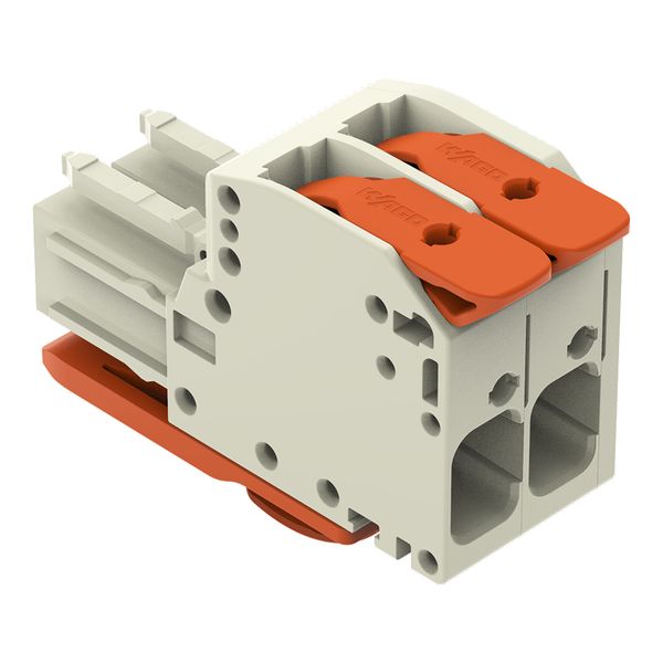 1-conductor female connector lever Push-in CAGE CLAMP® light gray image 2