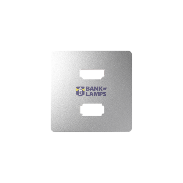 Cover for USB + HDMI (v1.4) socket, female, aluminum image 1