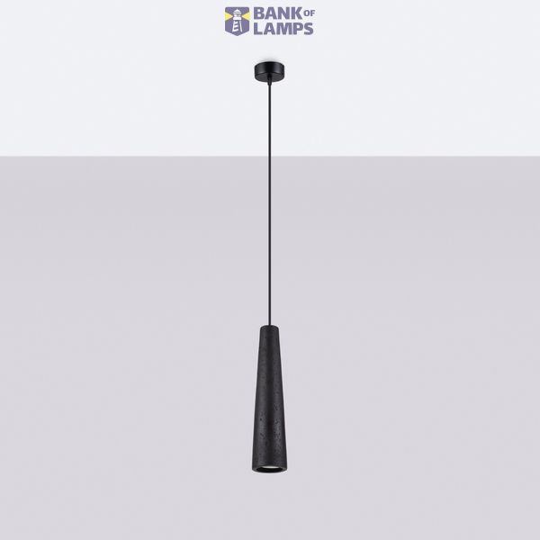 Pendant lamp ELECTRA black concrete image 11