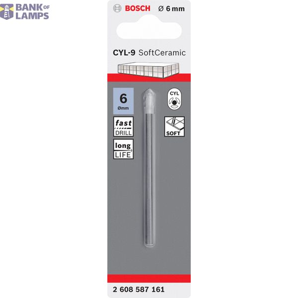 Tile drill bit CYL-9 Ceramic 6 x 80 mm image 2