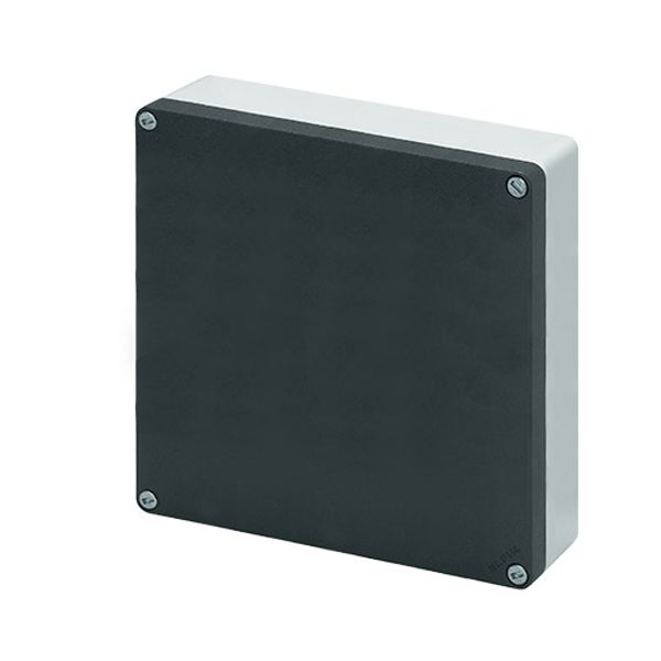 Aluminium push-button enclosure M10 200x200x85, undrilled, without cable entry image 1