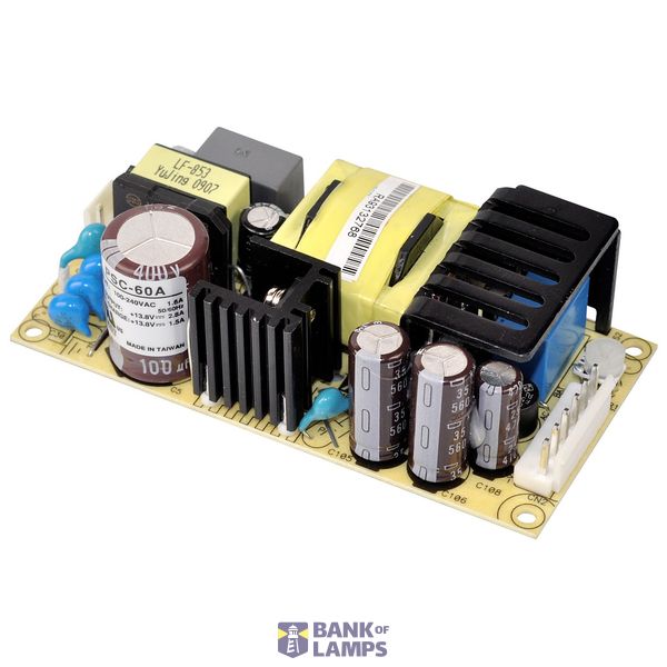 PSC-60A switching power supply, open-frame, 59.34W, 13.8/13.8V, MEAN WELL image 1