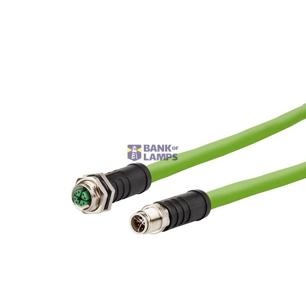 M12 Industrial Ethernet cable, X-coded, 5.0 m, M12 jack straight - M12 image 2