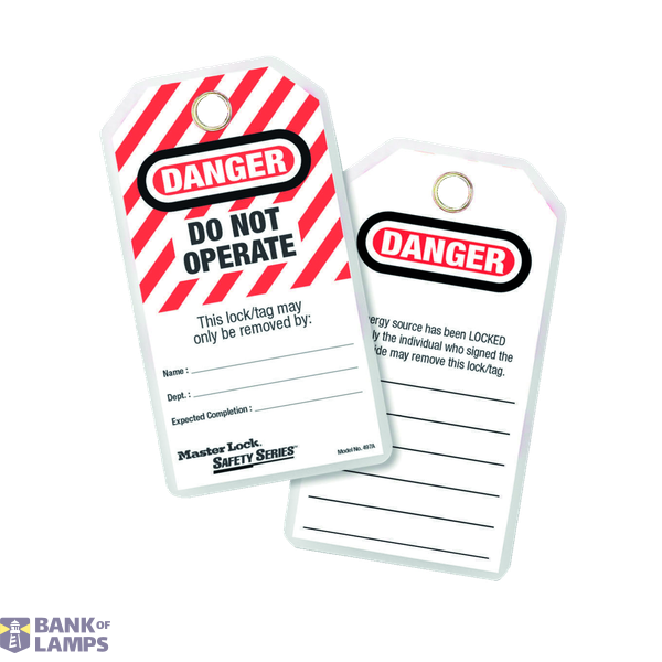 English Lockout Tags - Danger-do not operate (Each bag contains 12) 120175 image 1