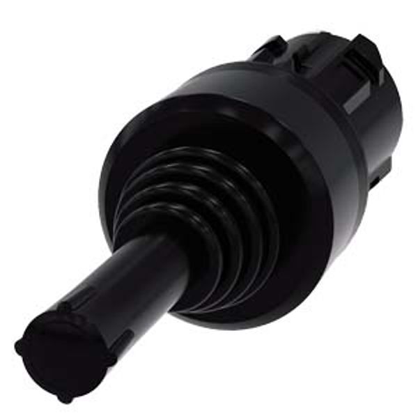Coordinate switch, 22 mm, round, plastic, black, latching image 1