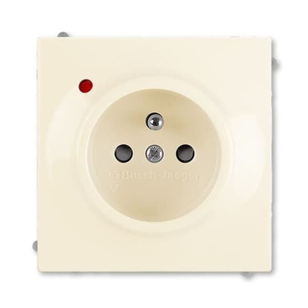 5599B-A0235772 Outlet with pin, overvoltage protection ; 5599B-A0235772 Cream white (electro white) image 1