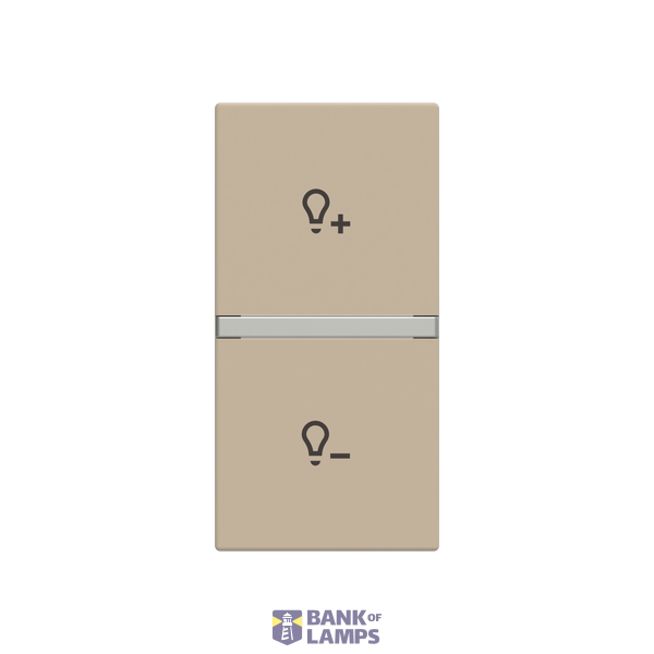 Rocker cover dimmer symbol - 1M - Champagne image 1