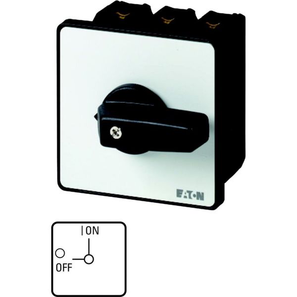 P3-100/E On-Off switch, P3, 100 A, flush mounting, 3 pole, with black thumb grip and front plate image 3