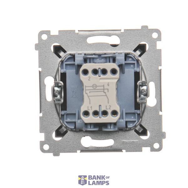 Key with the "vertical" pictogram for switches and electronic controllers, cream white/electro white image 1