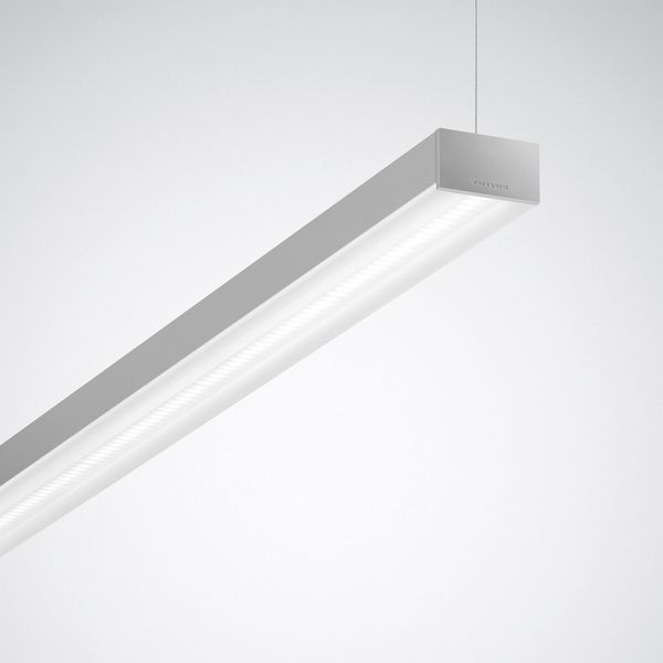 Suspended luminaires Solvan Flow H Diffuser Silver rectangular ETDD 48W 6000lm Lambertian (L) IK03 3 SDCM image 1