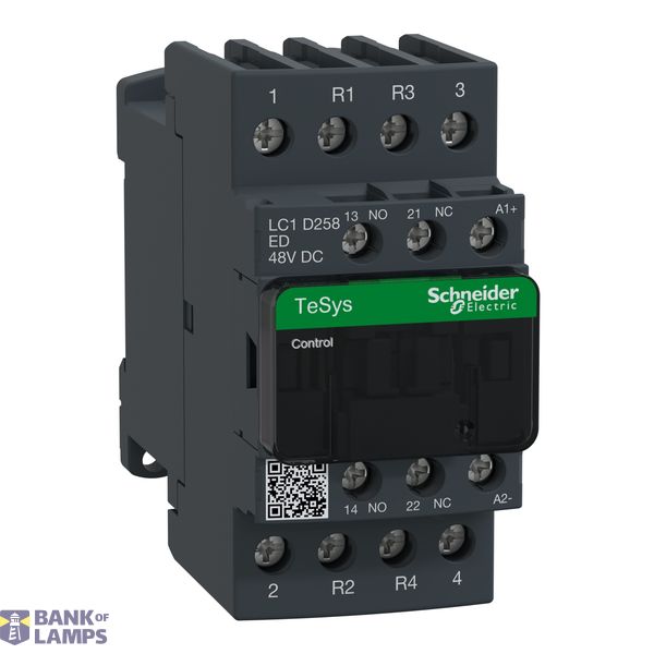 CONTACTOR 25A AC3 2P/2R 1NO+1NC 48VDC image 1