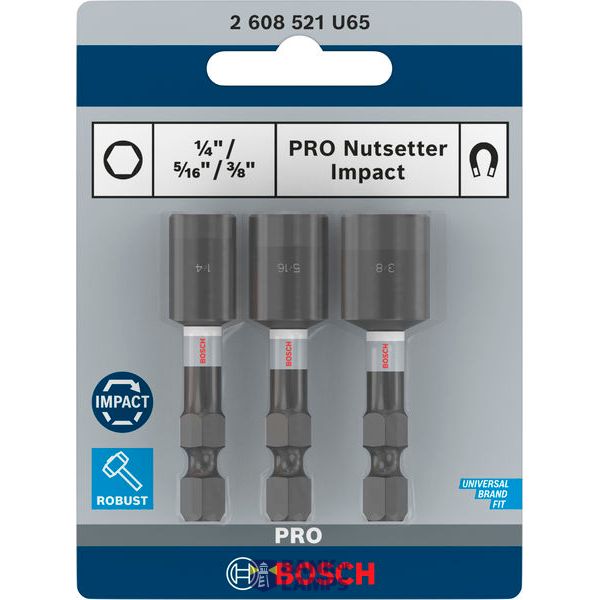 PRO Nutsetter Impact, 1/4"x50 mm, 5/16"x50 mm, 3/8"x50 mm, 1 7/8"x50 mm, 4 pcs image 2