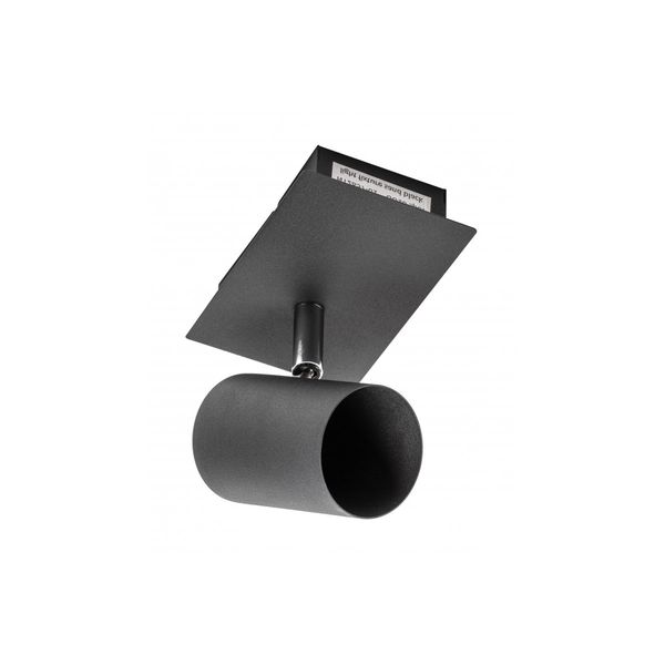 Ceiling luminaire VENETO, IP20, max. 20 W, 1 x GU10, round, black image 1