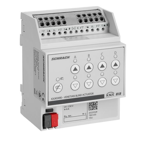 KNX Blind actuator 4x230VAC, 6A, with end position detection image 1