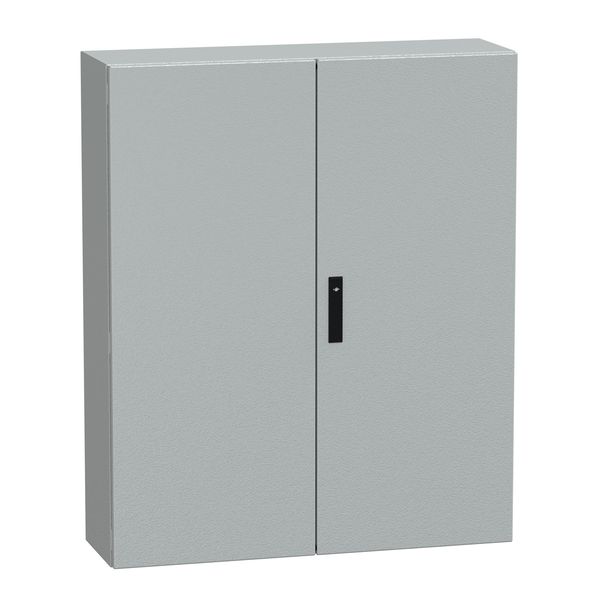 Spacial CRNG dbl plain door w/o mount.plate. H1200xW1000xD300 IP55 IK10 RAL7035 image 1