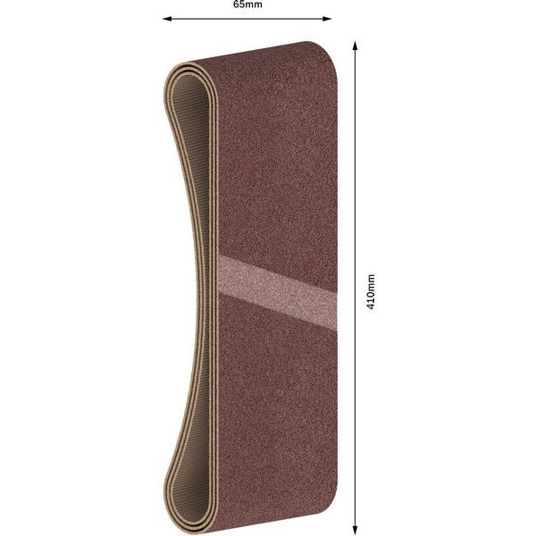 3-piece X440 sanding belt set 65 x 410 mm, 40 image 3