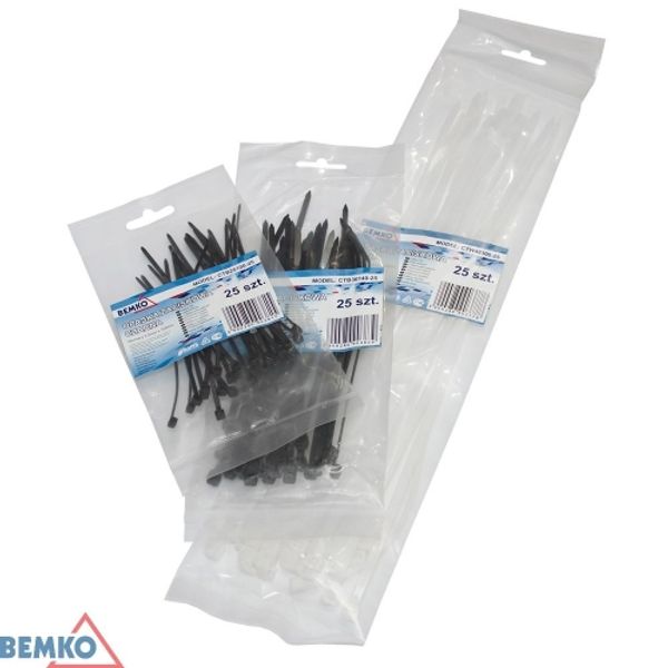 CABLE TIE 2.5*100 WHITE 100 PCS. image 1