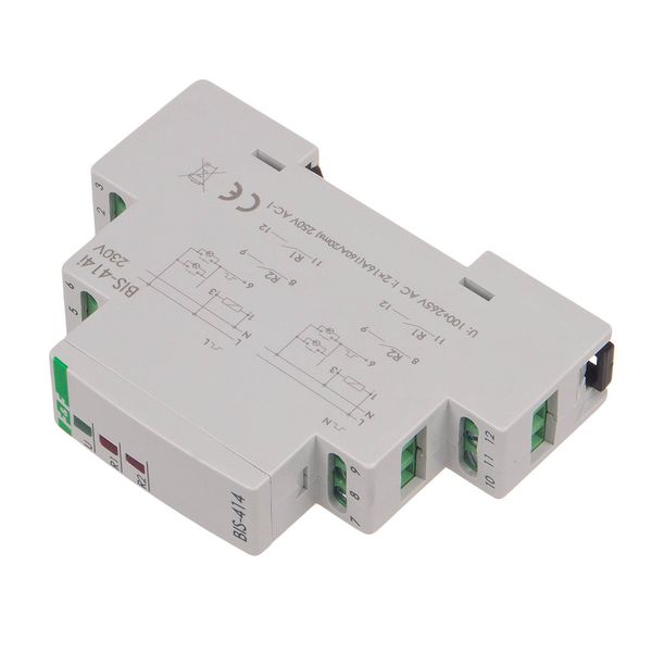 DIN rail bistable sequential relay with inrush relay 160A/20ms; BIS-414-LED image 3