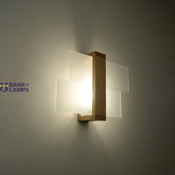 WALL LAMP FENIKS 1 NATURAL WOOD E27 1X60W IP20 image 4