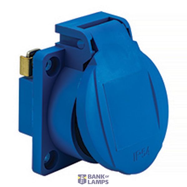 Panel Socket 2P+Z 16A IP54 blue VGT 201-06 image 1