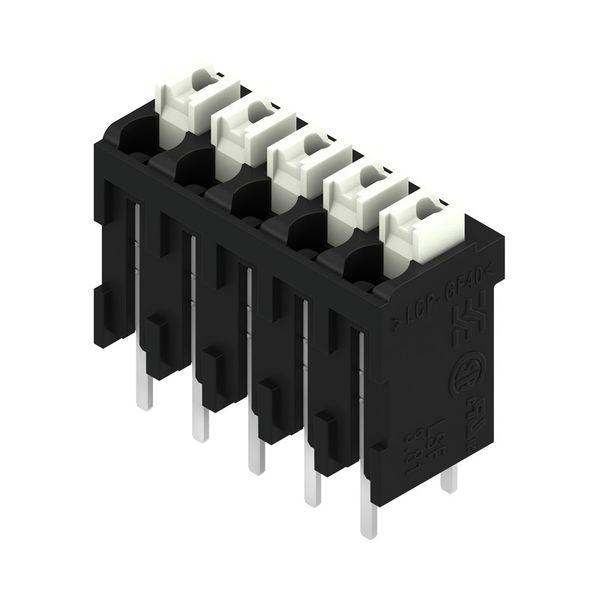 Printed circuit board terminals, 3.81 mm, Number of poles: 5, 180°, Solder pin length (l): 3.5 mm, black, PUSH IN with actuator, Clamping range, max. : 1.5 mm², Tape image 4