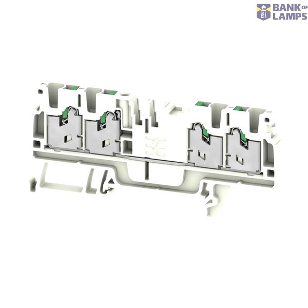 Feed-through terminal block, SNAP IN, white, 2.5 mm², 24 A, 800 V, Num image 1