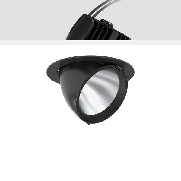 GOLAS maxi, 35 W, 4400 lm, 935, black, on/off Recessed projectors, D 1 image 1