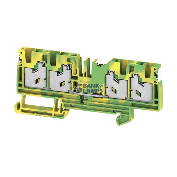 PE terminal, SNAP IN, Green/yellow, 4 mm², 1000 V, Number of connectio image 1