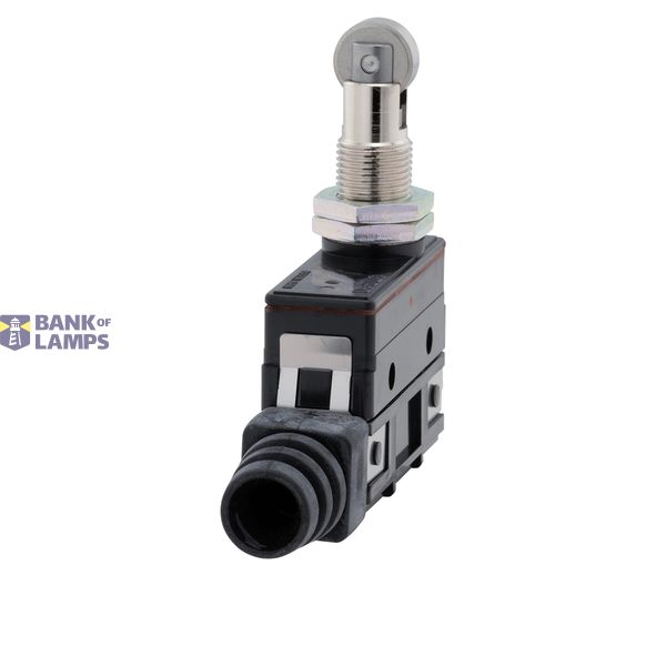 Basic switch, panel mount cross roller plunger, SPDT, 15A, drip proof, screw terminals with cover Z15G1102B image 1